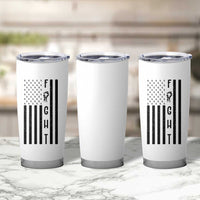 Fight Skin Cancer Melanoma Fighter USA Flag Tumbler Cup