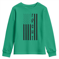 Fight Skin Cancer Melanoma Fighter USA Flag Youth Sweatshirt