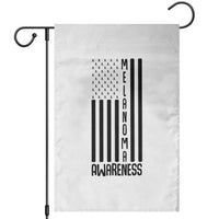 Melanoma Awareness USA Flag Garden Flag Patriotic Cancer Warrior