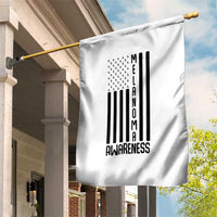 Melanoma Awareness USA Flag Garden Flag Patriotic Cancer Warrior