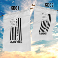 Melanoma Awareness USA Flag Garden Flag Patriotic Cancer Warrior