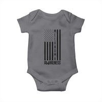 Melanoma Awareness USA Flag Baby Onesie Patriotic Cancer Warrior