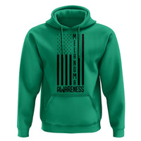 Melanoma Awareness USA Flag Hoodie Patriotic Cancer Warrior