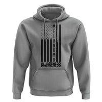 Melanoma Awareness USA Flag Hoodie Patriotic Cancer Warrior