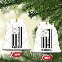 Melanoma Awareness USA Flag Ceramic Ornament Patriotic Cancer Warrior