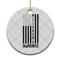 Melanoma Awareness USA Flag Ceramic Ornament Patriotic Cancer Warrior