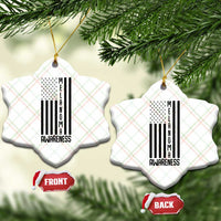 Melanoma Awareness USA Flag Ceramic Ornament Patriotic Cancer Warrior