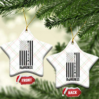 Melanoma Awareness USA Flag Ceramic Ornament Patriotic Cancer Warrior