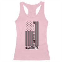 Melanoma Awareness USA Flag Racerback Tank Top Patriotic Cancer Warrior