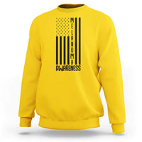 Melanoma Awareness USA Flag Sweatshirt Patriotic Cancer Warrior