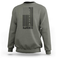 Melanoma Awareness USA Flag Sweatshirt Patriotic Cancer Warrior