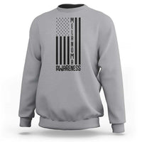 Melanoma Awareness USA Flag Sweatshirt Patriotic Cancer Warrior