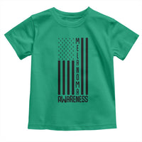 Melanoma Awareness USA Flag Toddler T Shirt Patriotic Cancer Warrior