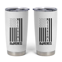 Melanoma Awareness USA Flag Tumbler Cup Patriotic Cancer Warrior