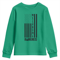 Melanoma Awareness USA Flag Youth Sweatshirt Patriotic Cancer Warrior