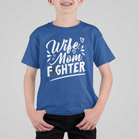 Wife Mom Melanoma Fighter T Shirt For Kid Family Support Strong And Fearless