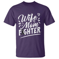 Wife Mom Melanoma Fighter T Shirt Family Support Strong And Fearless