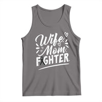 Wife Mom Melanoma Fighter Tank Top Family Support Strong And Fearless