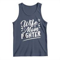 Wife Mom Melanoma Fighter Tank Top Family Support Strong And Fearless
