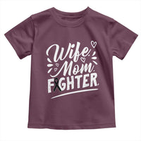 Wife Mom Melanoma Fighter Toddler T Shirt Family Support Strong And Fearless