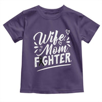 Wife Mom Melanoma Fighter Toddler T Shirt Family Support Strong And Fearless