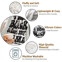Melanoma Family Support Throw Blanket I Wear Black For My Mama
