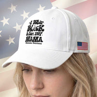 Melanoma Family Support Baseball Cap I Wear Black For My Mama
