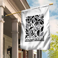 I Wear Black For My Mom Garden Flag Melanoma Support Squad