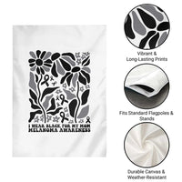 I Wear Black For My Mom Garden Flag Melanoma Support Squad