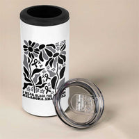 I Wear Black For My Mom 4 in 1 Can Cooler Tumbler Melanoma Support Squad