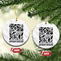 I Wear Black For My Mom Ceramic Ornament Melanoma Support Squad