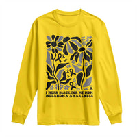I Wear Black For My Mom Long Sleeve Shirt Melanoma Support Squad