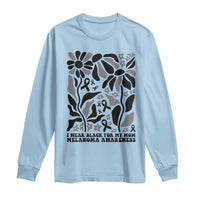 I Wear Black For My Mom Long Sleeve Shirt Melanoma Support Squad
