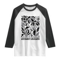 I Wear Black For My Mom Raglan Shirt Melanoma Support Squad