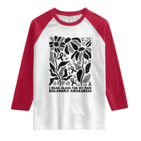 I Wear Black For My Mom Raglan Shirt Melanoma Support Squad
