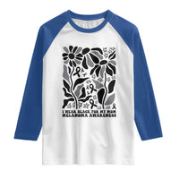 I Wear Black For My Mom Raglan Shirt Melanoma Support Squad