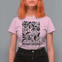 I Wear Black For My Mom T Shirt For Women Melanoma Support Squad