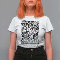 I Wear Black For My Mom T Shirt For Women Melanoma Support Squad