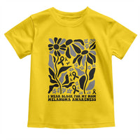 I Wear Black For My Mom Toddler T Shirt Melanoma Support Squad