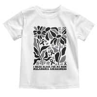 I Wear Black For My Mom Toddler T Shirt Melanoma Support Squad