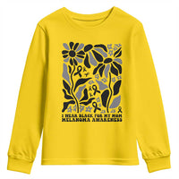 I Wear Black For My Mom Youth Sweatshirt Melanoma Support Squad