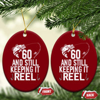 Personalized 60th Birthday Fishing Ceramic Ornament Custom Number Bday Still Keeping It Reel