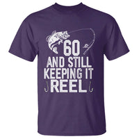 Personalized 60th Birthday Fishing T Shirt Custom Number Bday Still Keeping It Reel
