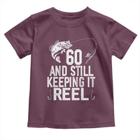 Personalized 60th Birthday Fishing Toddler T Shirt Custom Number Bday Still Keeping It Reel