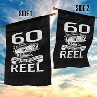 Still Keeping It Reel At 60 Garden Flag Fisherman Birthday Gift