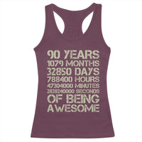 90 Years Of Being Awesome Racerback Tank Top 90th Birthday Gift Idea