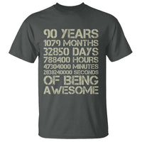 90 Years Of Being Awesome T Shirt 90th Birthday Gift Idea