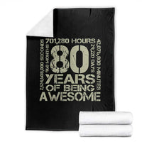 80th Milestone Birthday Throw Blanket 80 Years Of Being Awesome