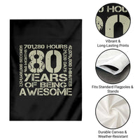 80th Milestone Birthday Garden Flag 80 Years Of Being Awesome