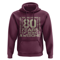 80th Milestone Birthday Hoodie 80 Years Of Being Awesome